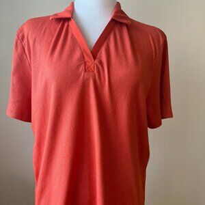 Cutter & Buck XL DryTec Orange Polo - Moisture Wicking Golf/Sports Shirt Sz XL